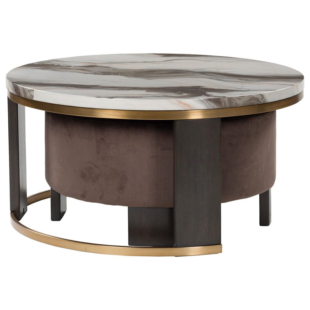 Ashley Jazmore 2-Piece Nesting Cocktail Table Set in Brown and Brass, , large