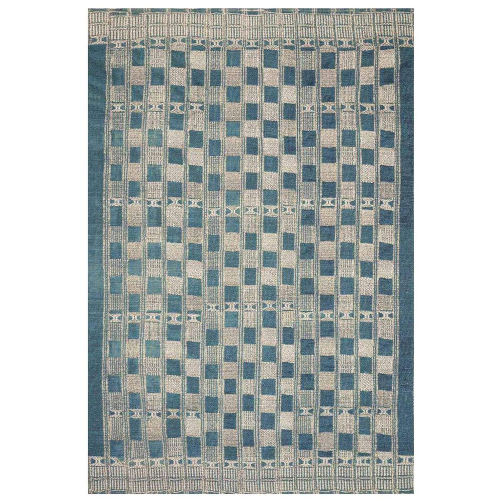 Loloi Mika 5"3" x 7"8" Blue and Ivory Area Performance Rug, , large