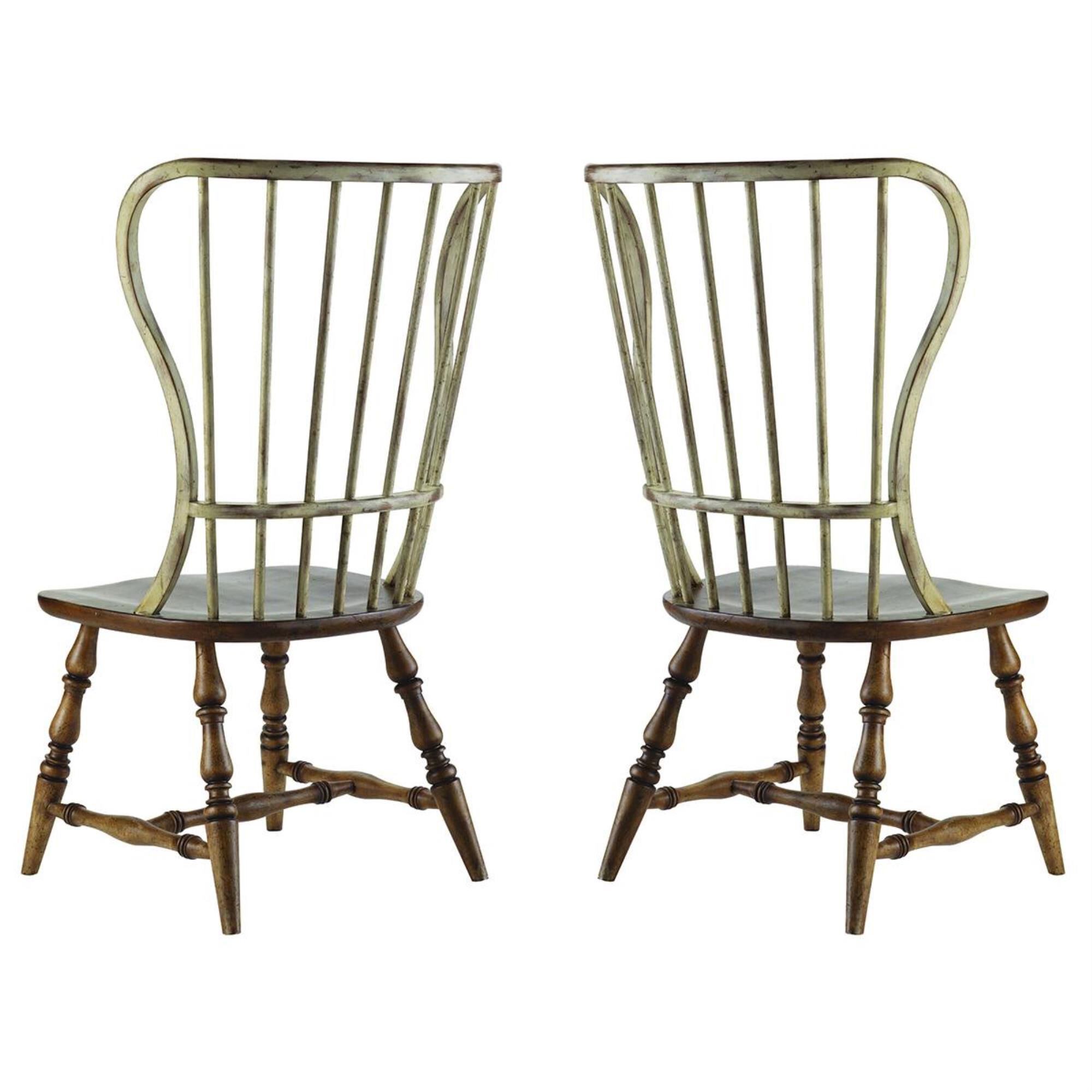 Hooker Furniture Sanctuary Spindle Back Side Chair in Drift and