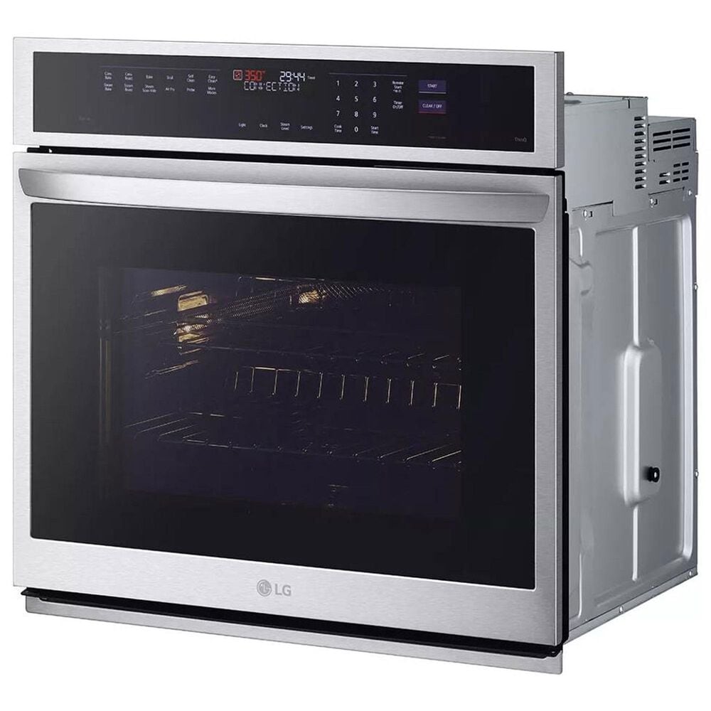 LG 2-Piece Kitchen Package with Print Proof Stainless Steel 4.7 Cu. Ft. Smart Single Wall Oven and Black 30" Electric Cooktop, , large