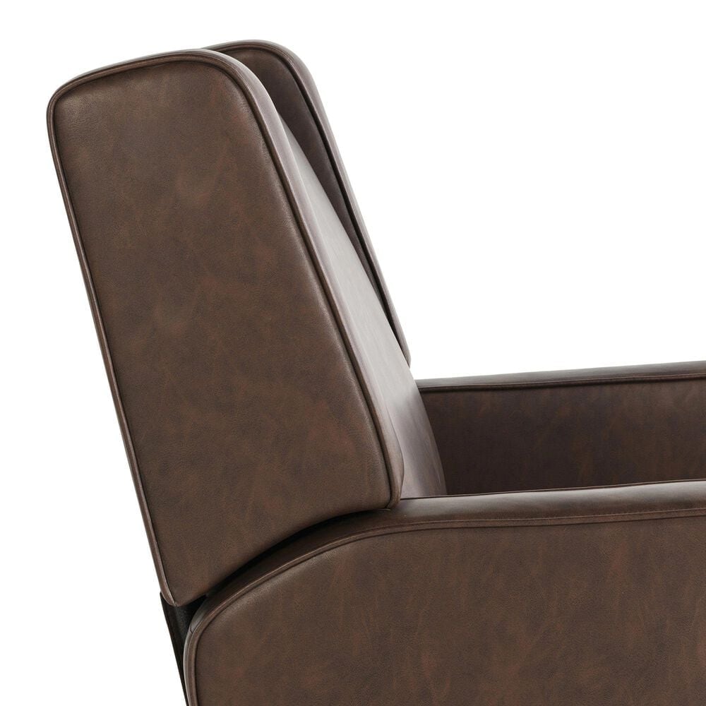 Lifestyle Solutions Emerson Manual Swivel Rocker Recliner in Brown, , large