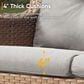 Sunwell Garden Patio Loveseat with Yellow Frame in Beige, , large