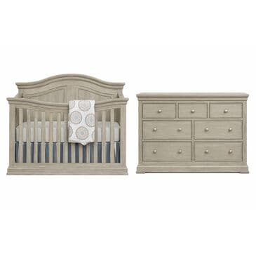 Sorelle Furniture Providence 2 Piece 4-in-1 Crib and Dresser Nursery Set in Heritage Fog, , large