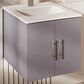 Lexora Home Geneva 24" Single Bathroom Vanity in Dark Grey with 2 cm White Quartz Top and Rectangular Sink, , large