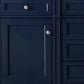 James Martin Vanities Brittany 60" Double Bathroom Vanity in Victory Blue with Single Hole 3 cm White Zeus Quartz Top and Rectangular Sinks, , large