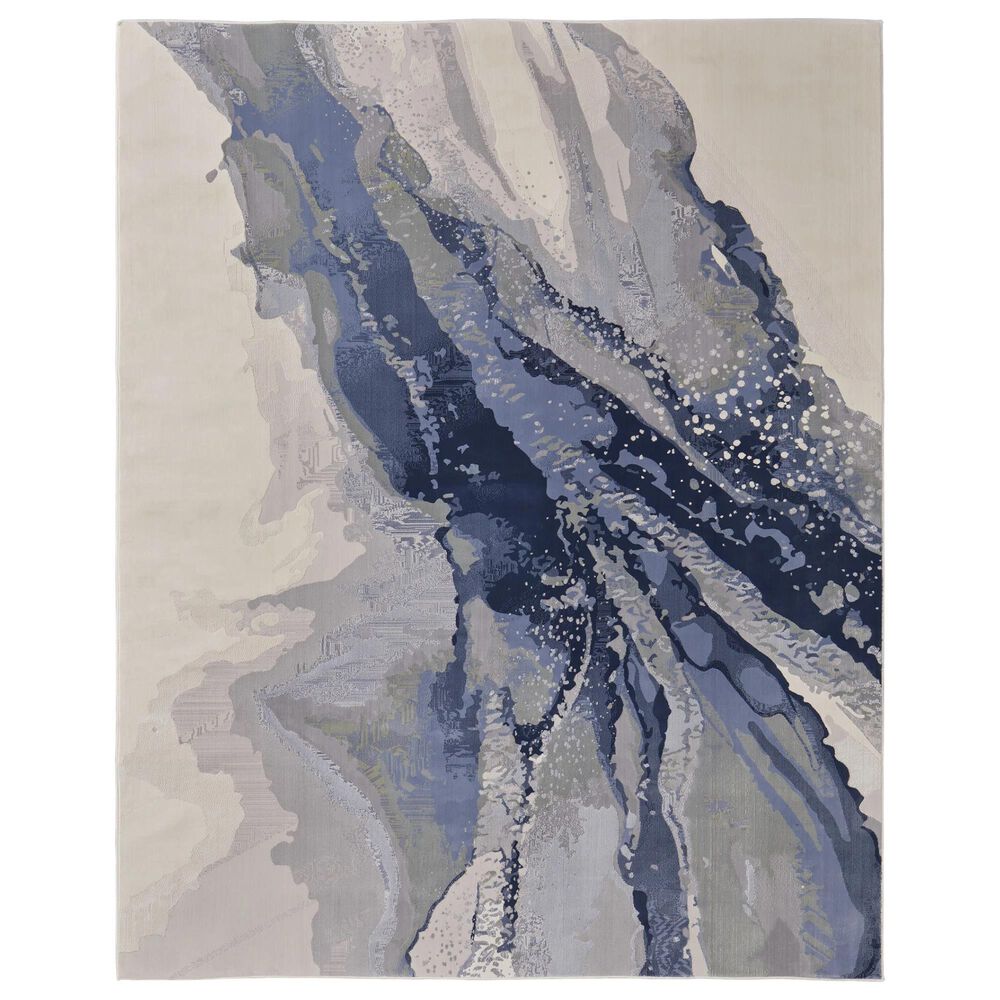 Feizy Clio 2"9" x 7"10" Blue and Beige Runner, , large