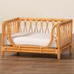 Baxton Studio Kierra Rattan Pet Bed with Removable Cushion in Honey, , large