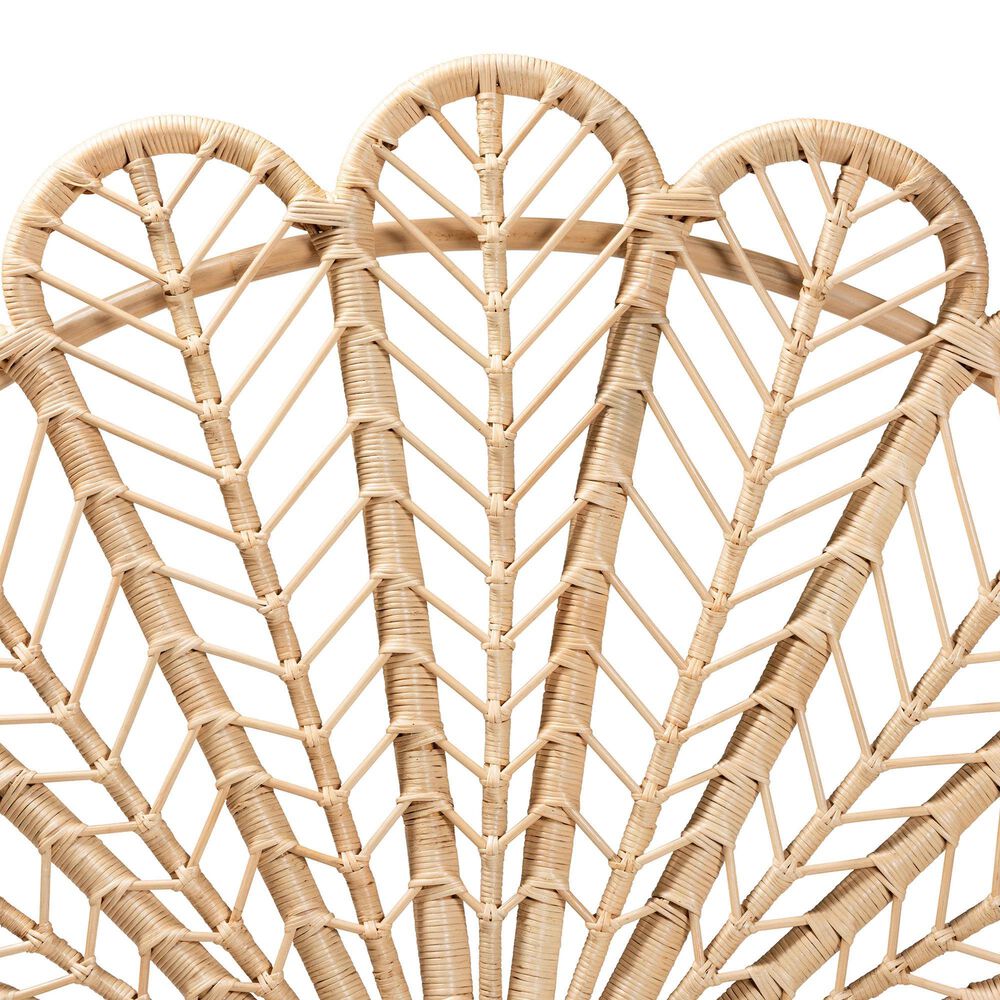 Baxton Studio Variel Queen Rattan Headboard in Natural Brown, , large