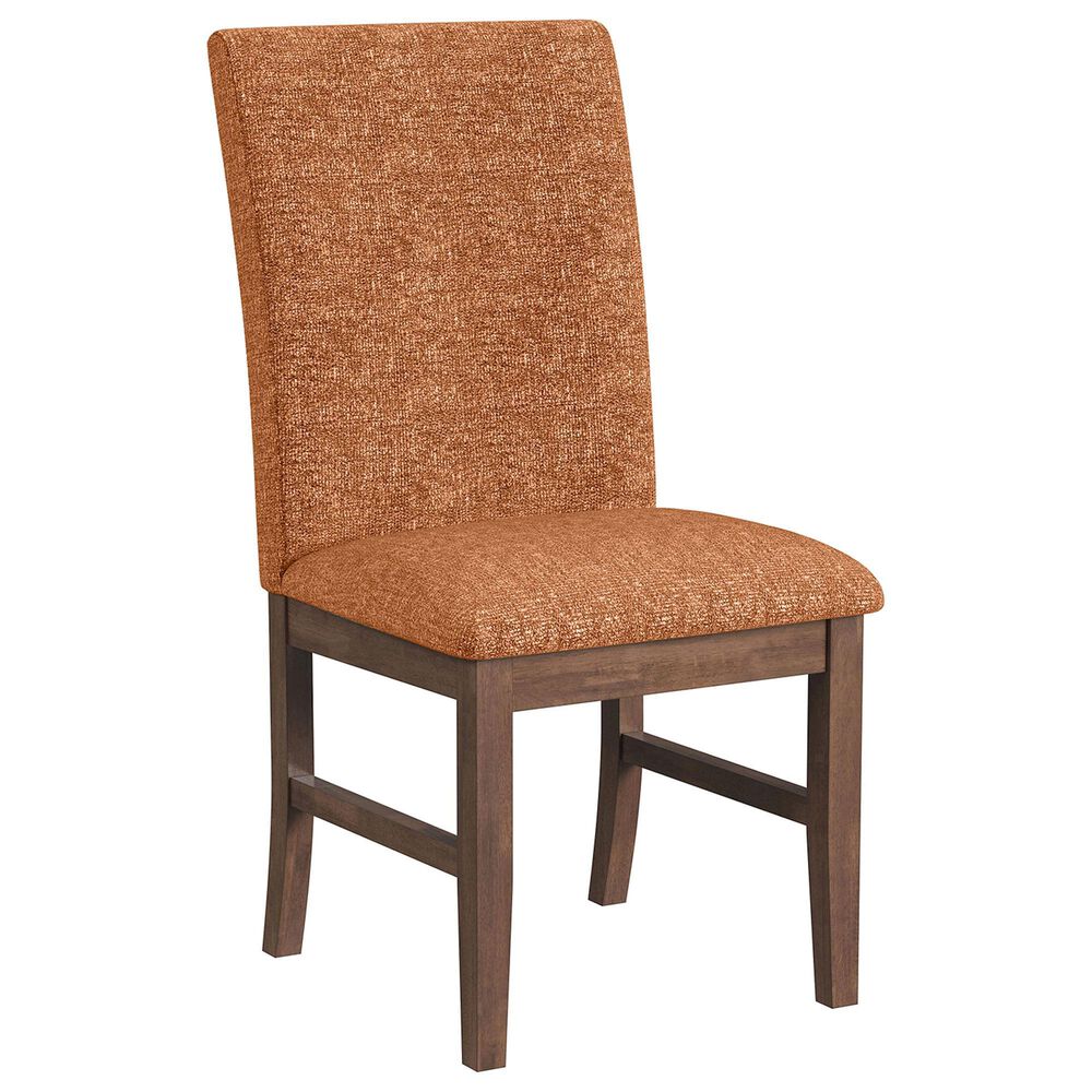 37B Santa Barbara Side Chair with Orange Cushion in Walnut, , large