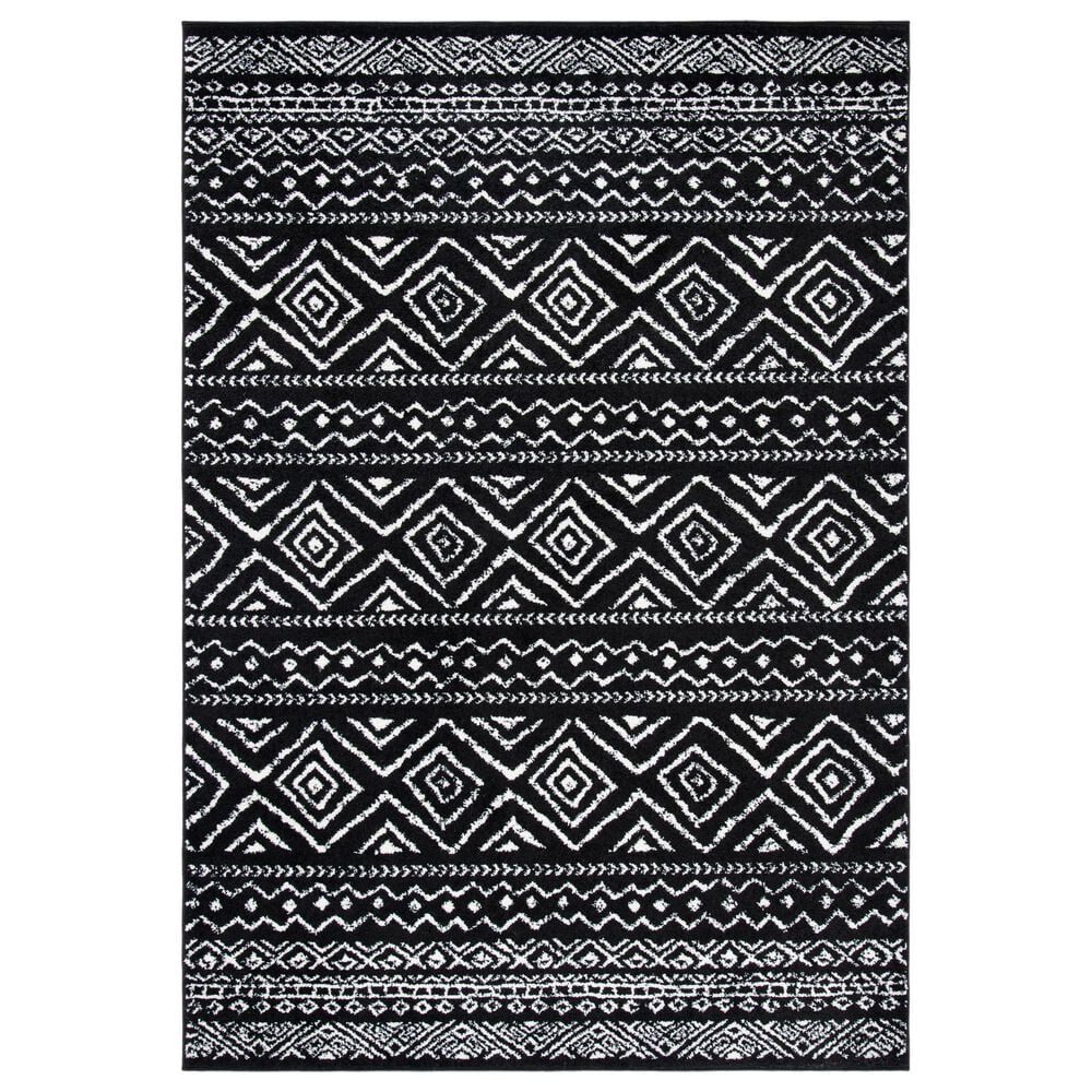 Safavieh Tulum TUL267Z 5"3" x 7"6" Black and Ivory Area Rug, , large