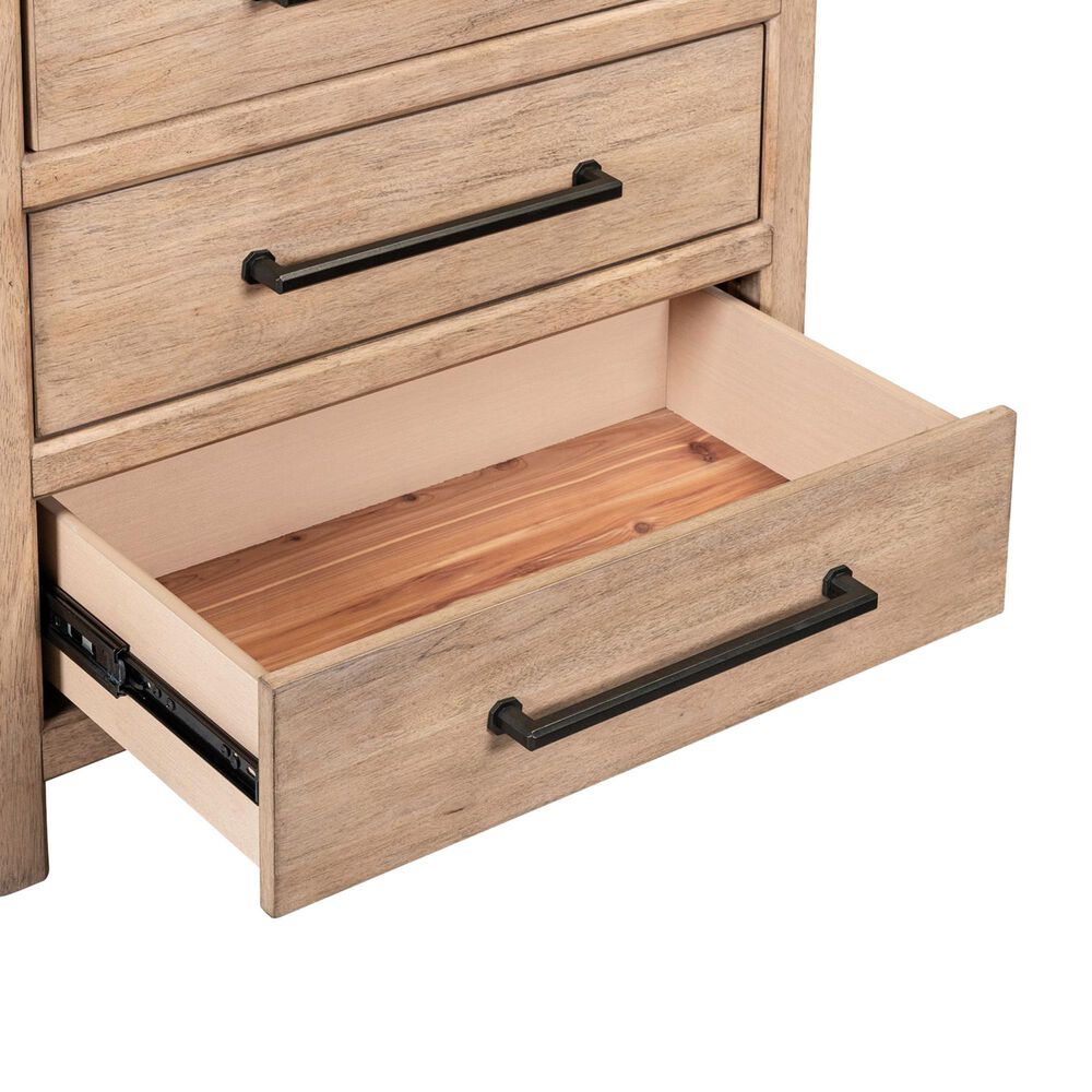 Belle Furnishings Proximity Place 3-Drawer Nightstand with Charging Station in Barley Buff, , large