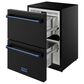 Thor Kitchen Gordon Ramsay 5.4 Cu. Ft. Undercounter Drawer Freezer with Blue Handle Kit in Black, , large