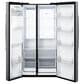 GE Appliances 24 Cu. Ft. Counter-Depth Side-By-Side Refrigerator with LED Light Wall in Fingerprint Resistant Stainless Steel, , large