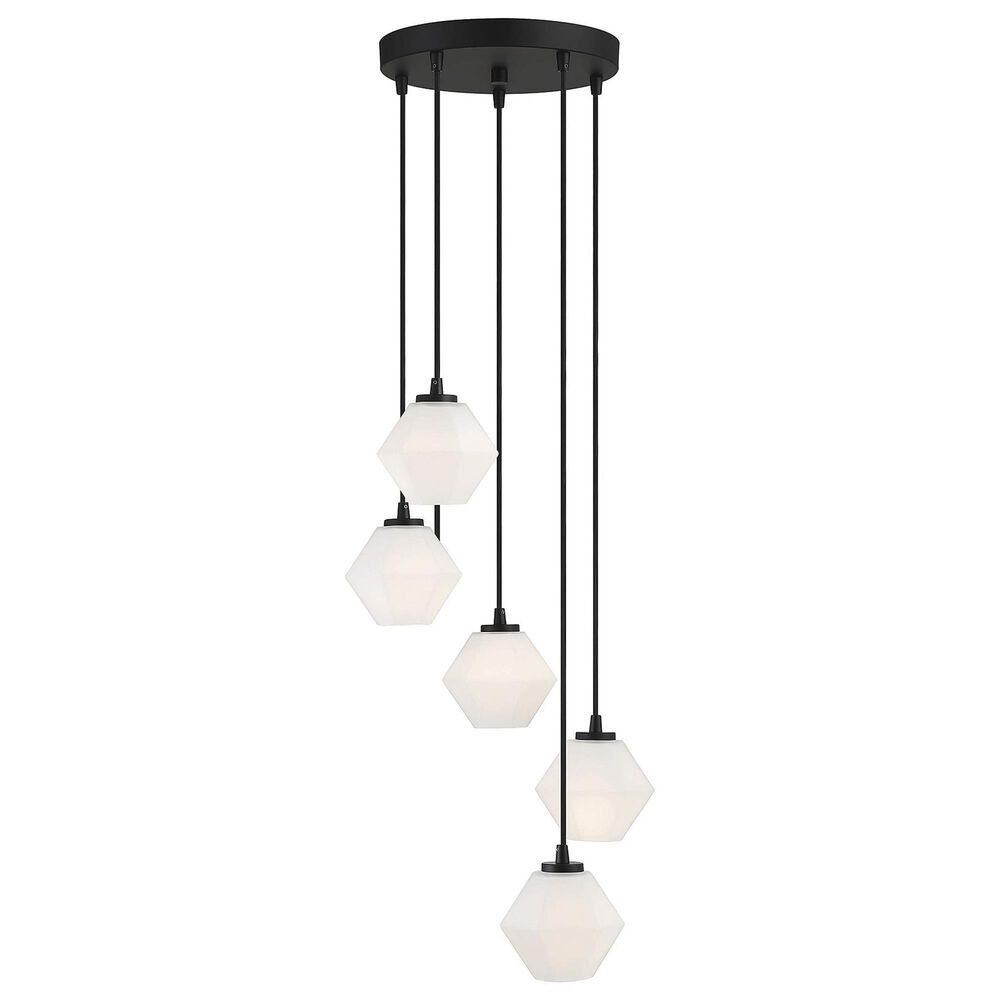 Savoy House 5-Light Chandelier in Matte Black, , large