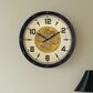 Yosemite Home Decor Venetian Round Gear Wall Clock in Black and Gold, , large