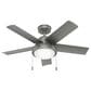 Hunter Seawall 44" Outdoor Ceiling Fan with LED Lights in Matte Silver, , large