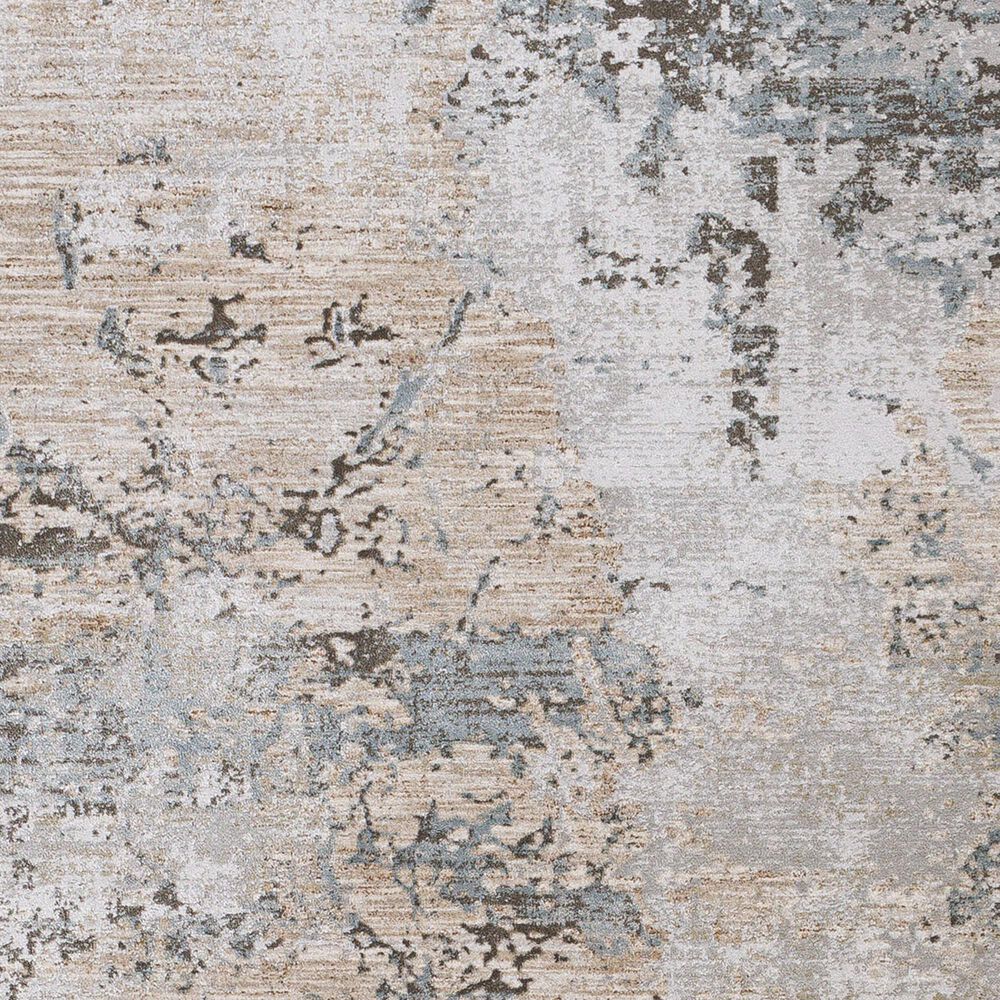 Surya Brunswick BWK-2308 5&#39;3&quot; Round Dusty Sage, Taupe, Light Gray, White, Pale Blue, Olive, Teal and Charcoal Area Rug, , large