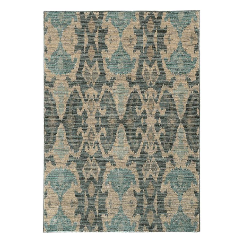 Oriental Weavers Sedona 6410D 2'3" x 7'6" Ivory and Teal Runner, , large