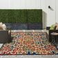 Nourison Aloha Damask 7"10" x 10"6" Multicolor Indoor/Outdoor Area Rug, , large