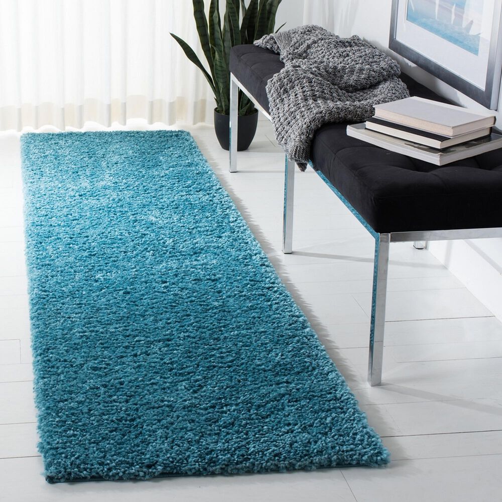 Safavieh August Shag 2&#39;3&quot; x 8&#39; Turquoise Runner, , large