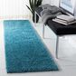 Safavieh August Shag 2"3" x 8" Turquoise Runner, , large