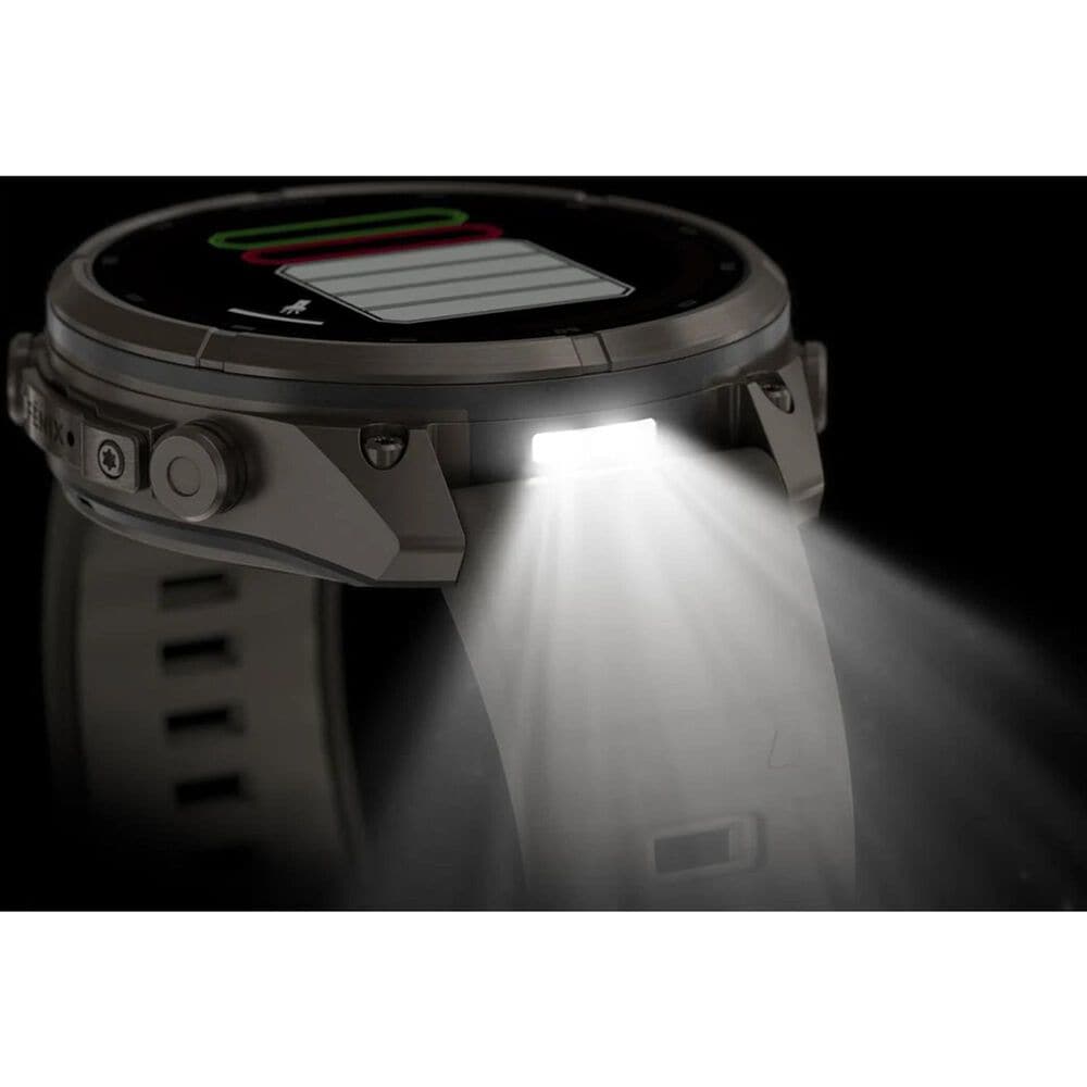 Garmin fenix 9 Pro inReach Solar Smartwatch 47mm Titanium with Pebble Gray and Silver Gray Silicone Band, , large