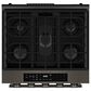 KitchenAid 2-Piece Kitchen Package with 30" Slide-In Smart Gas Range and 30" Over-the-Range Microwave Oven in Black Ore, , large