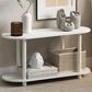 HOMLUX Turn-N-Tube 2-Tier Oval Side Display Rack in White and Virgin White, , large