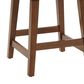 Valor Living Roscoe 26" Backless Counter Stool with Black Upholstery in Cherry, , large