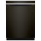Whirlpool 24" Built In Dishwasher with Hidden Control in Black Stainless Steel, , large
