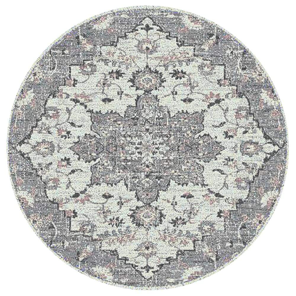 Amer Rugs Montana 7"6" Round Gray Area Rug, , large