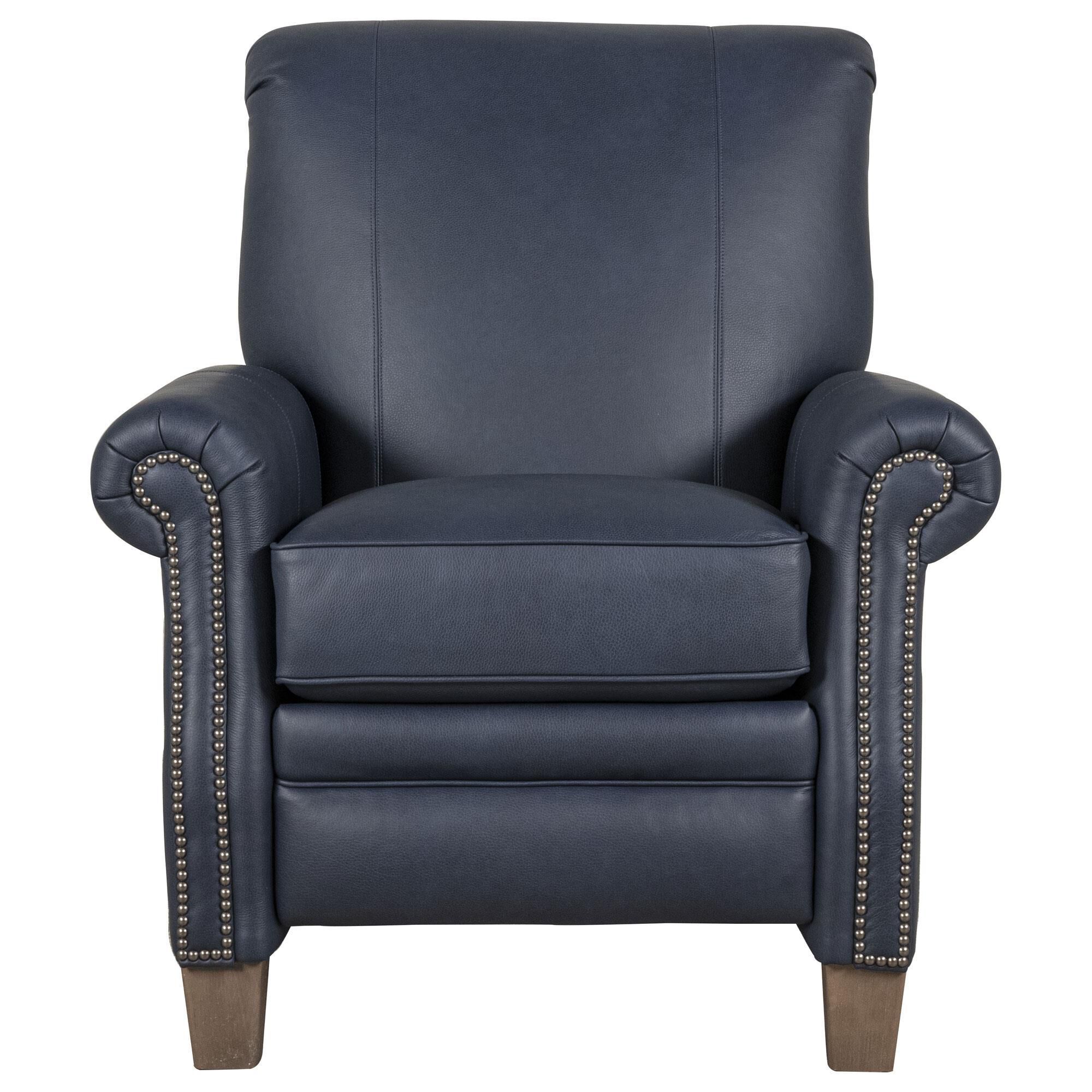 Smith Brothers Push Back Recliner in Navy Blue NFM