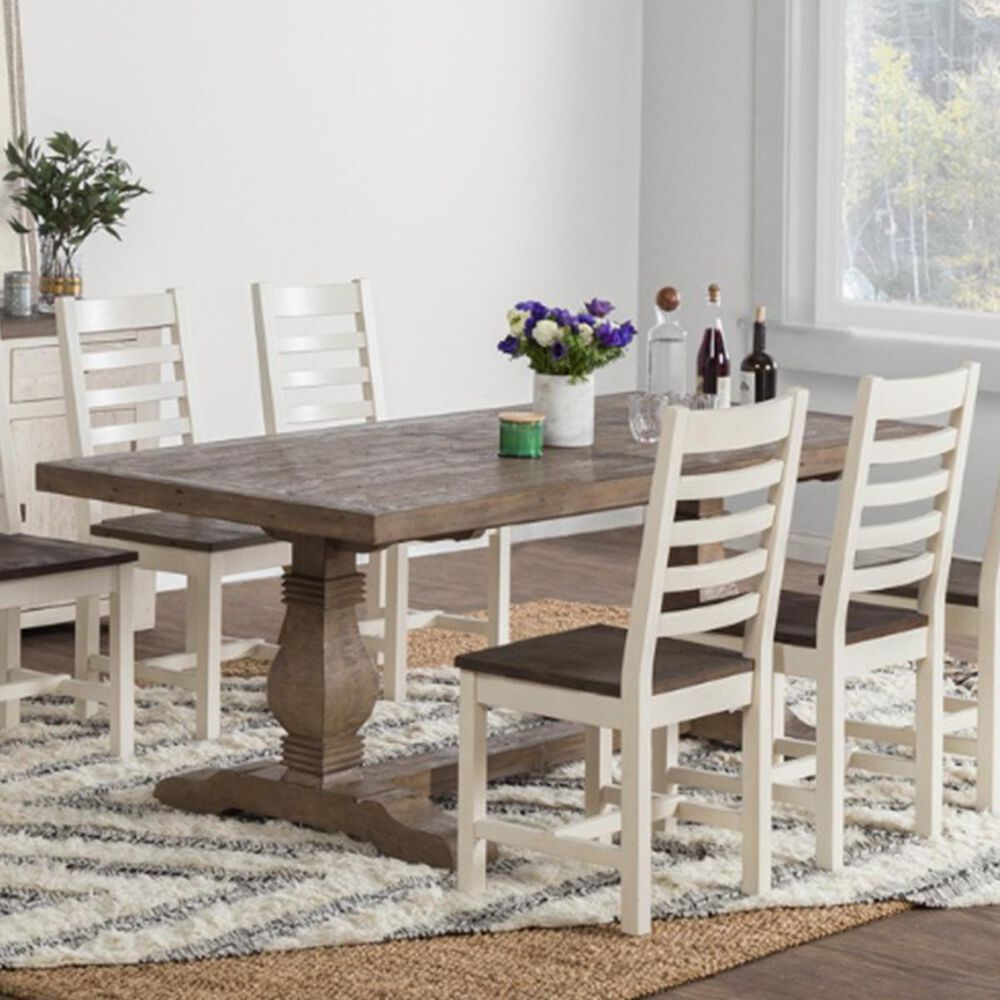 Greenbrier Interiors Caleb Rectangular Dining Table in Distressed Pine - Table Only, , large