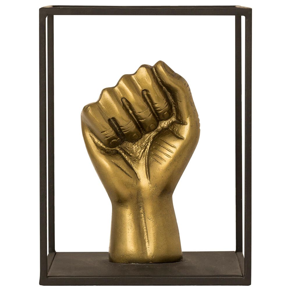 Moe's Home Collection Fist Sculpture in Yellow, , large