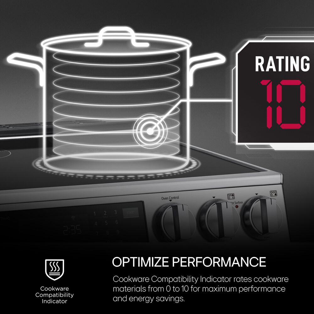 LG 6.3 Cu. Ft. Smart Induction Slide-in Range with InstaView in Stainless Steel, , large