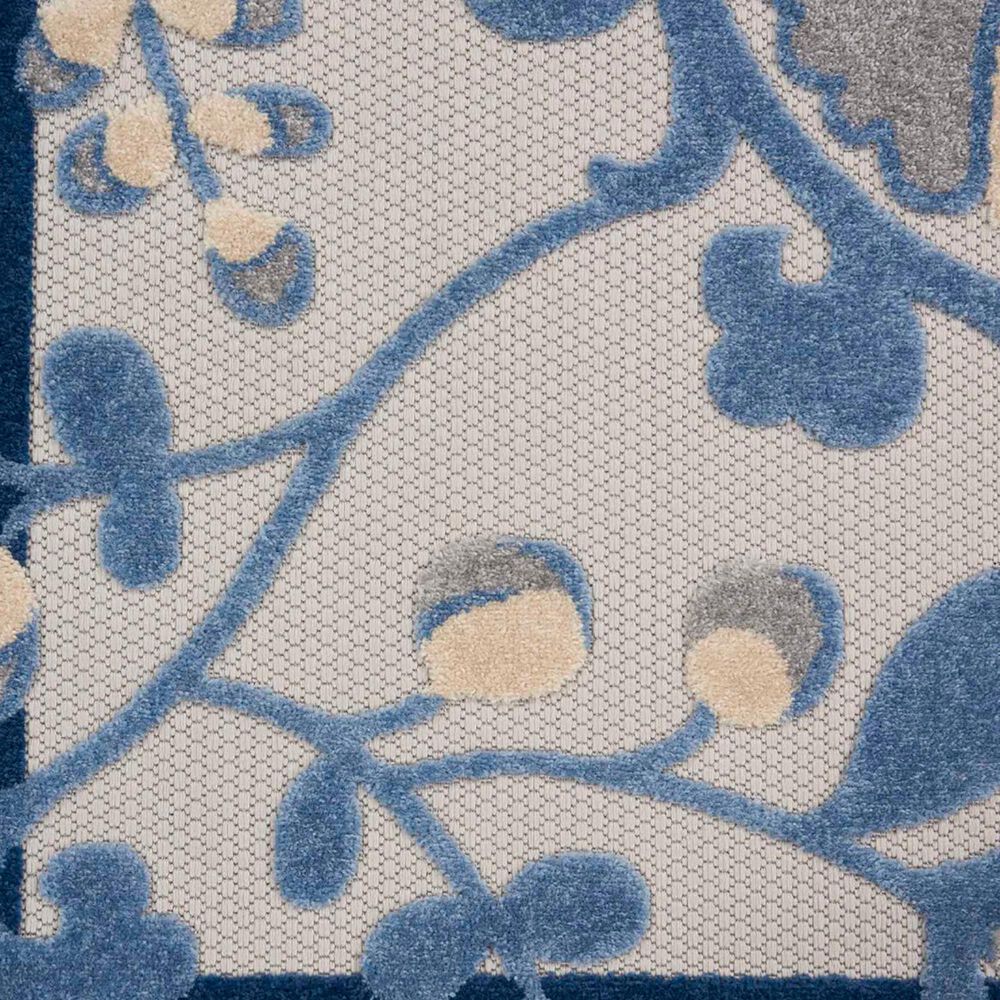 Nourison Aloha ALH17 12&#39; x 15&#39; Blue and Grey Indoor/Outdoor Area Rug, , large
