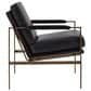 Ashley Puckman Leather Accent Chair in Black, , large