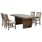 Furniture of America Virex Extendable 5-Piece Dining Table Set in Dark Walnut, , large