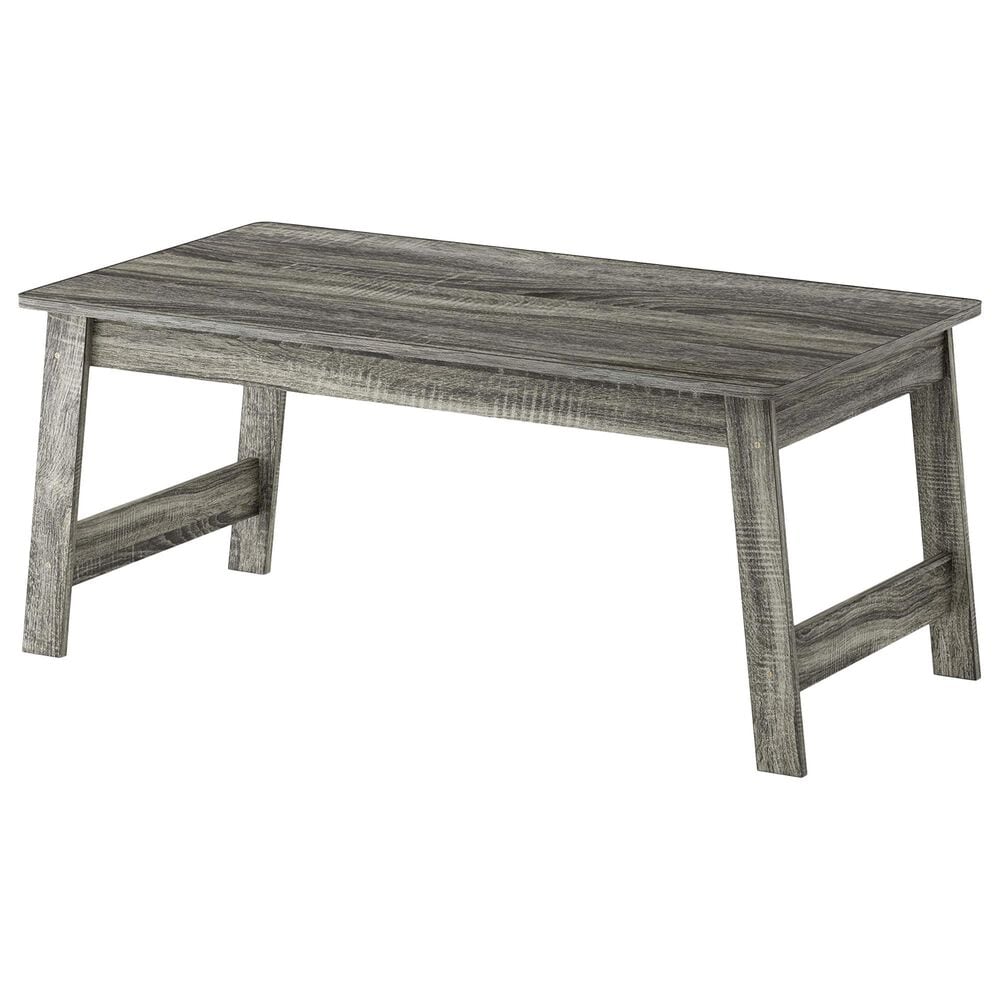 HOMLUX 1-Tier Rectangular Coffee Table in French Oak, , large