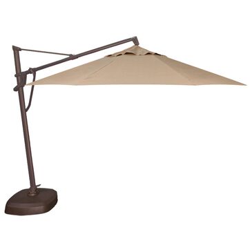 Treasure Garden 11" Cantilever Umbrella with Bronze Base in Sand, , large