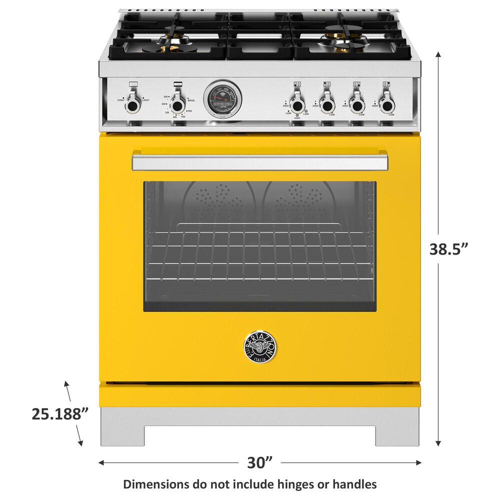 Bertazzoni Professional 4.7 Cu.Ft. Gas Range in Giallo Glossy, , large