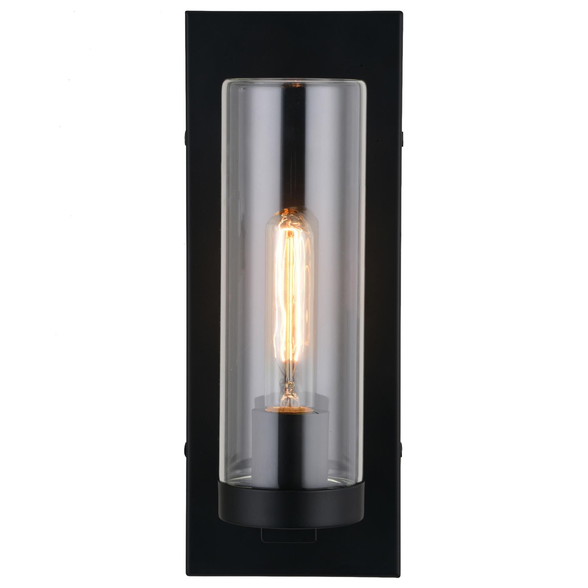 Vaxcel Grantley 1-Light Outdoor Wall Sconce in Matte Black