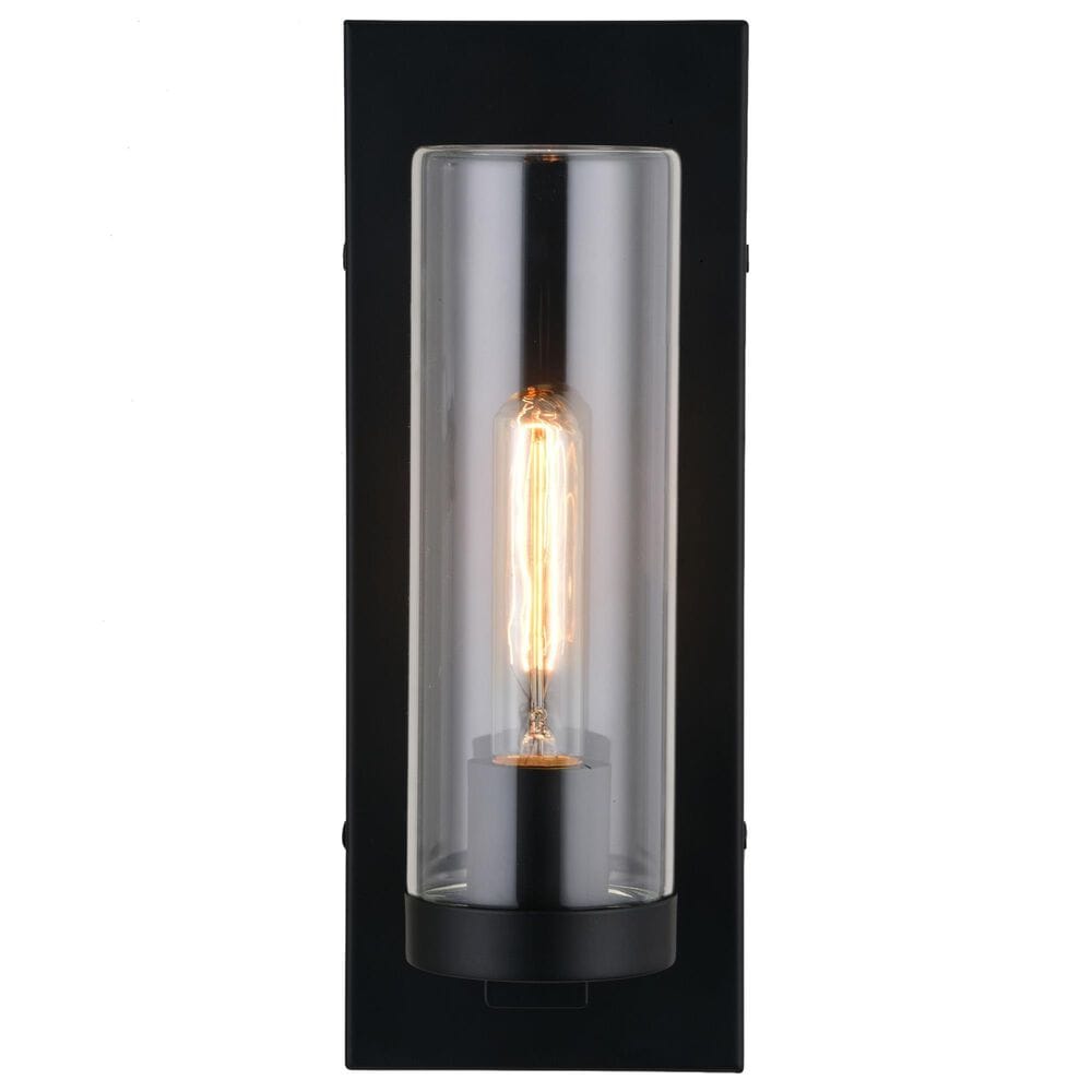 Vaxcel Grantley 1-Light Outdoor Wall Sconce in Matte Black, , large