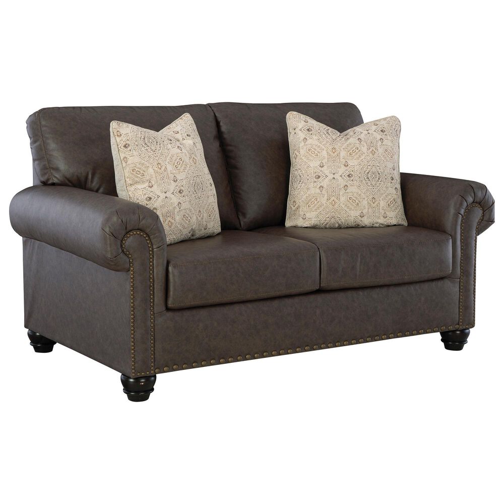 Ashley Roxmere Stationary Loveseat in Umber, , large