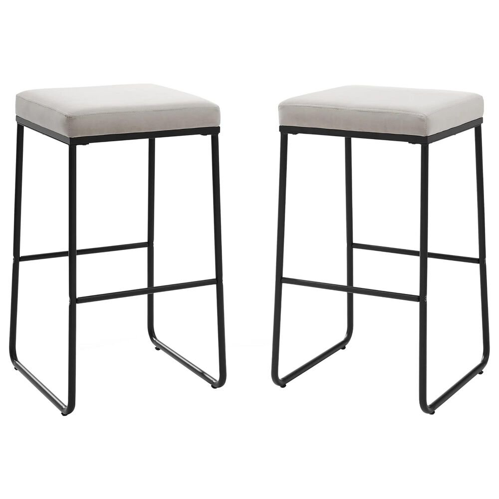 Crosley Furniture Beckett Barstool in Gray (Set of 2), , large