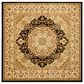 Safavieh Lyndhurst LNH222 8" Square Black and Ivory Area Rug, , large
