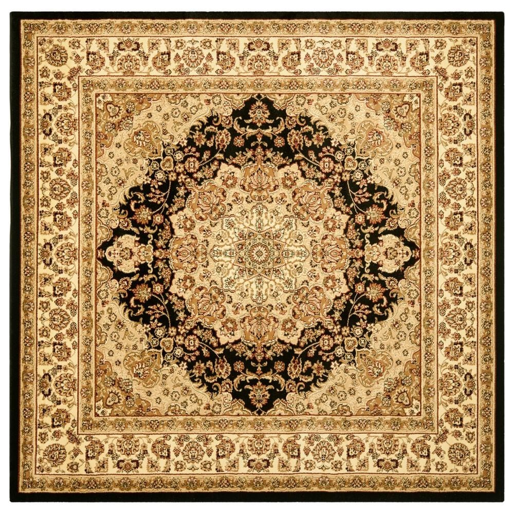 Safavieh Lyndhurst LNH222 8" Square Black and Ivory Area Rug, , large