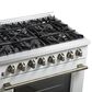 Forno Galiano 36" Freestanding Dual Fuel Range in White, , large
