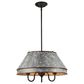 Golden Lighting Jasper 3-Light Pendant in Antique Black and Weathered Gold, , large