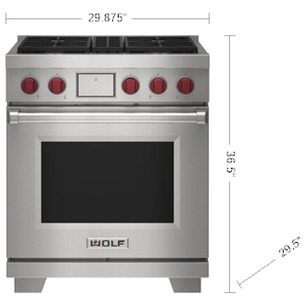 Wolf Appliances 5.1 Cu. Ft. Freestanding Dual Fuel Range with Liquid Propane in White, , large